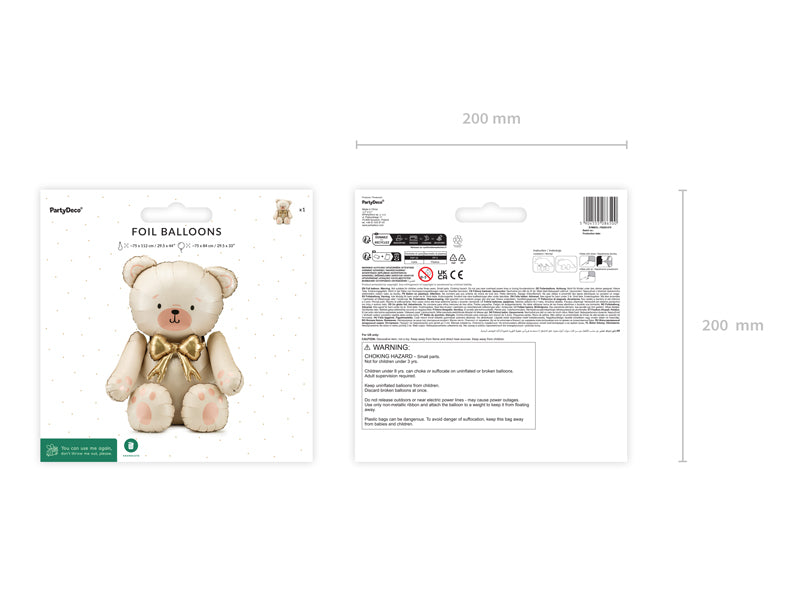 Oh Sweet Baby Teddy Bear Foil Balloon (1pkt/1pc)