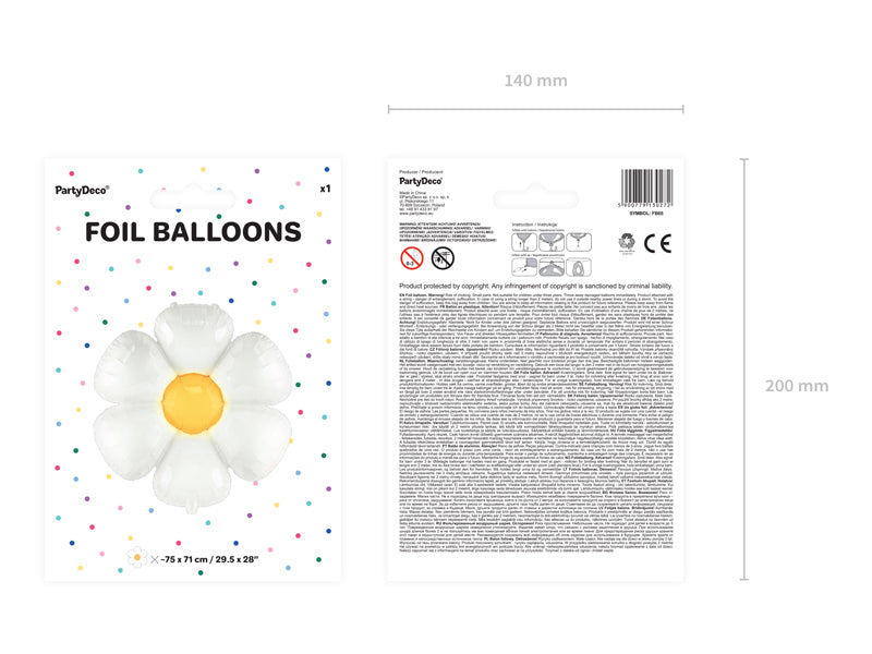 Daisy Days  White Daisy Foil Balloons (1pkt/1pcs) (Copy)