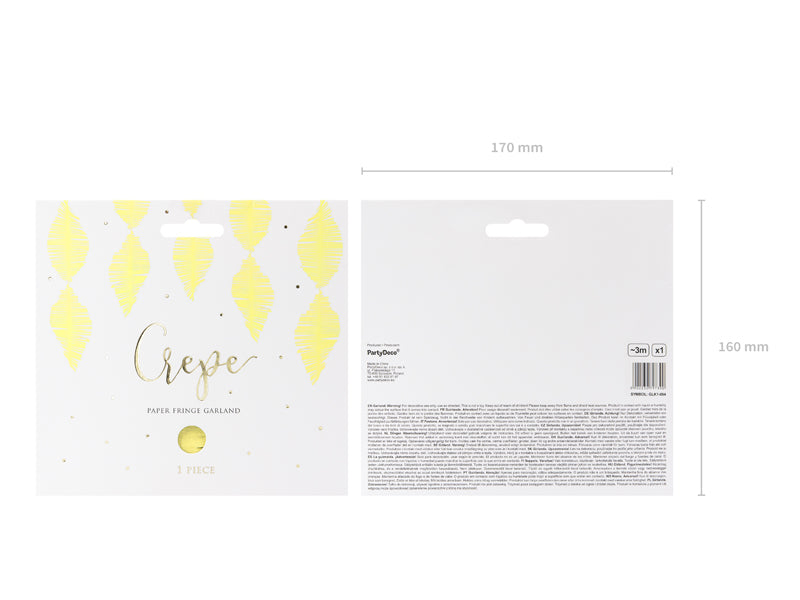 Yellow Crepe Streamers (1pkt/1pc)