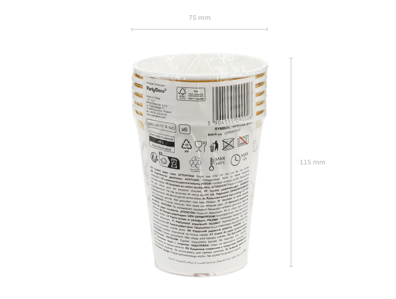 Oh Sweet Baby Floral Printed Paper Cups (1pkt/6pcs)