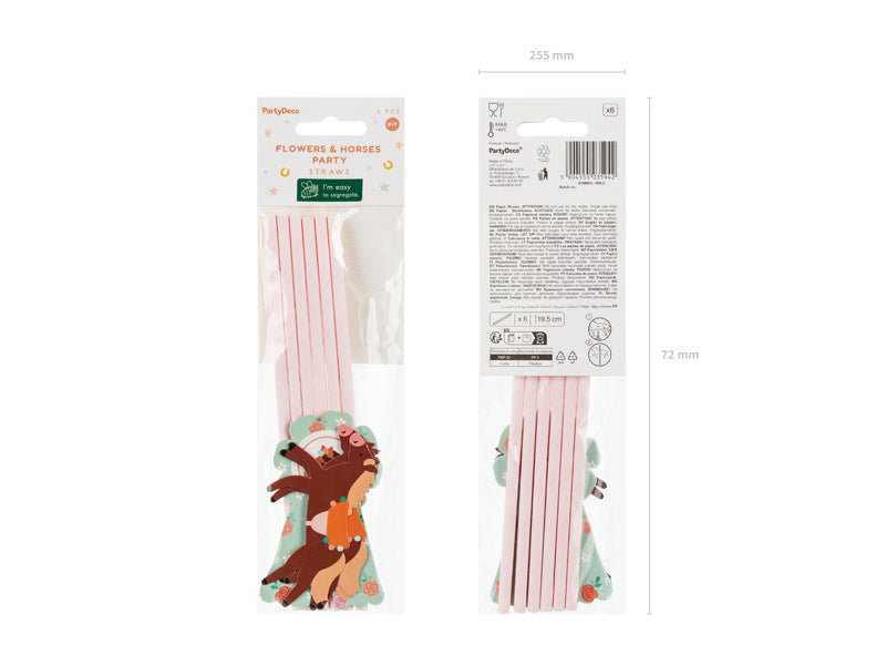 Pink Pony Club Straws (1pkt/6pc)