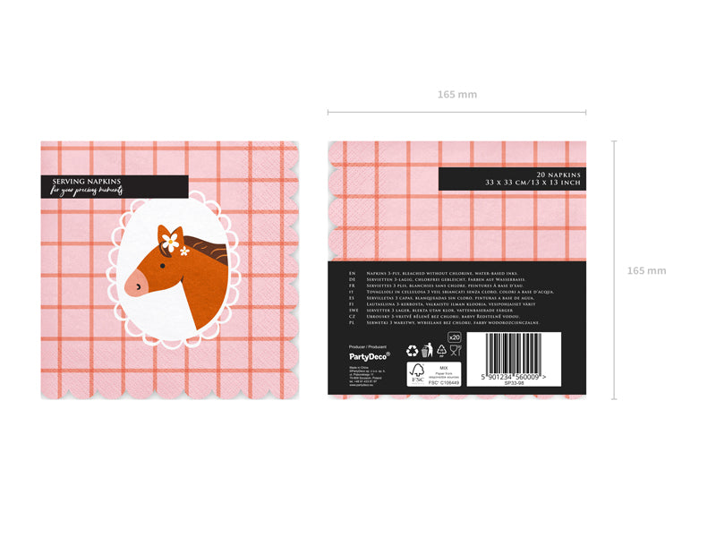 Pink Pony Club Napkins (1pkt/12pc)