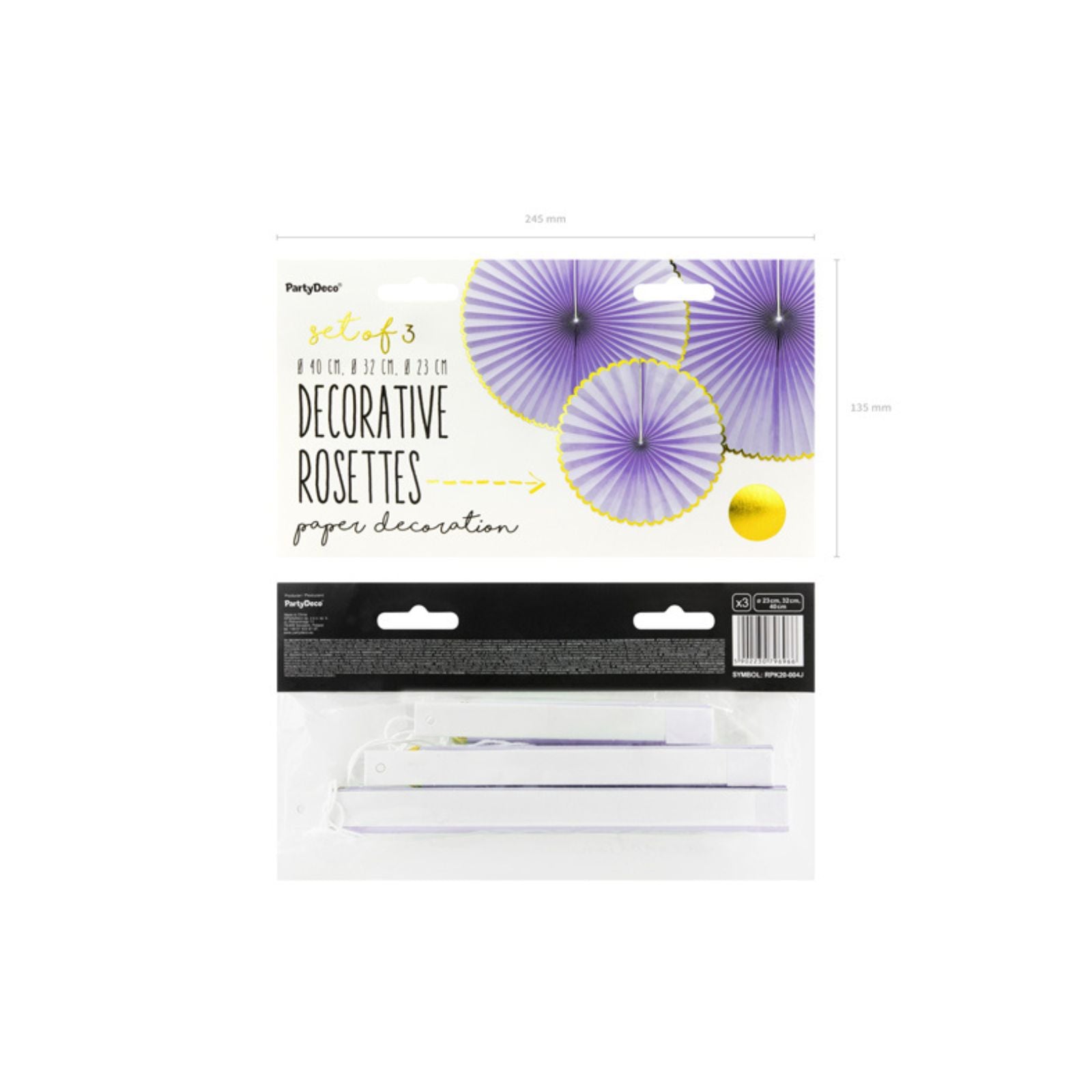 Purple Rosettes (1pkt/3pc)