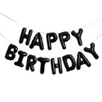Happy Birthday 16" Balloon Garland Black (1pkt)