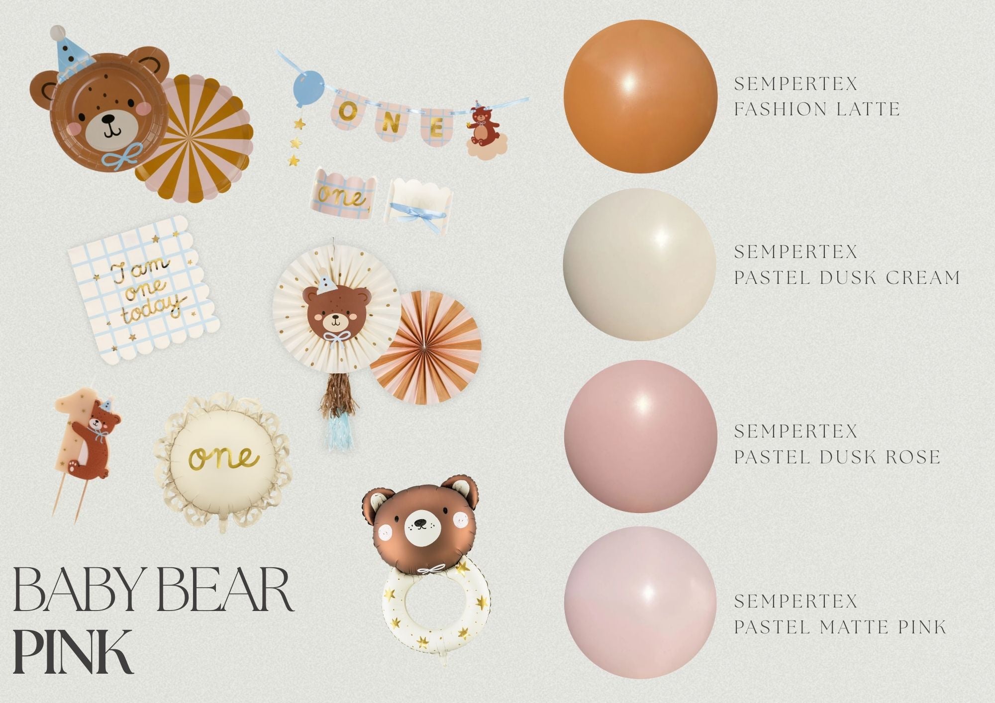 Baby Bear Balloon Garland Kit