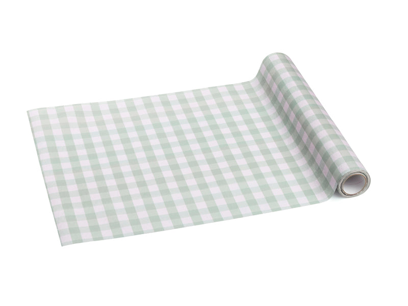 Oh Sweet Baby Gingham Table Runner (1pkt/1pcs) - Party Lane 