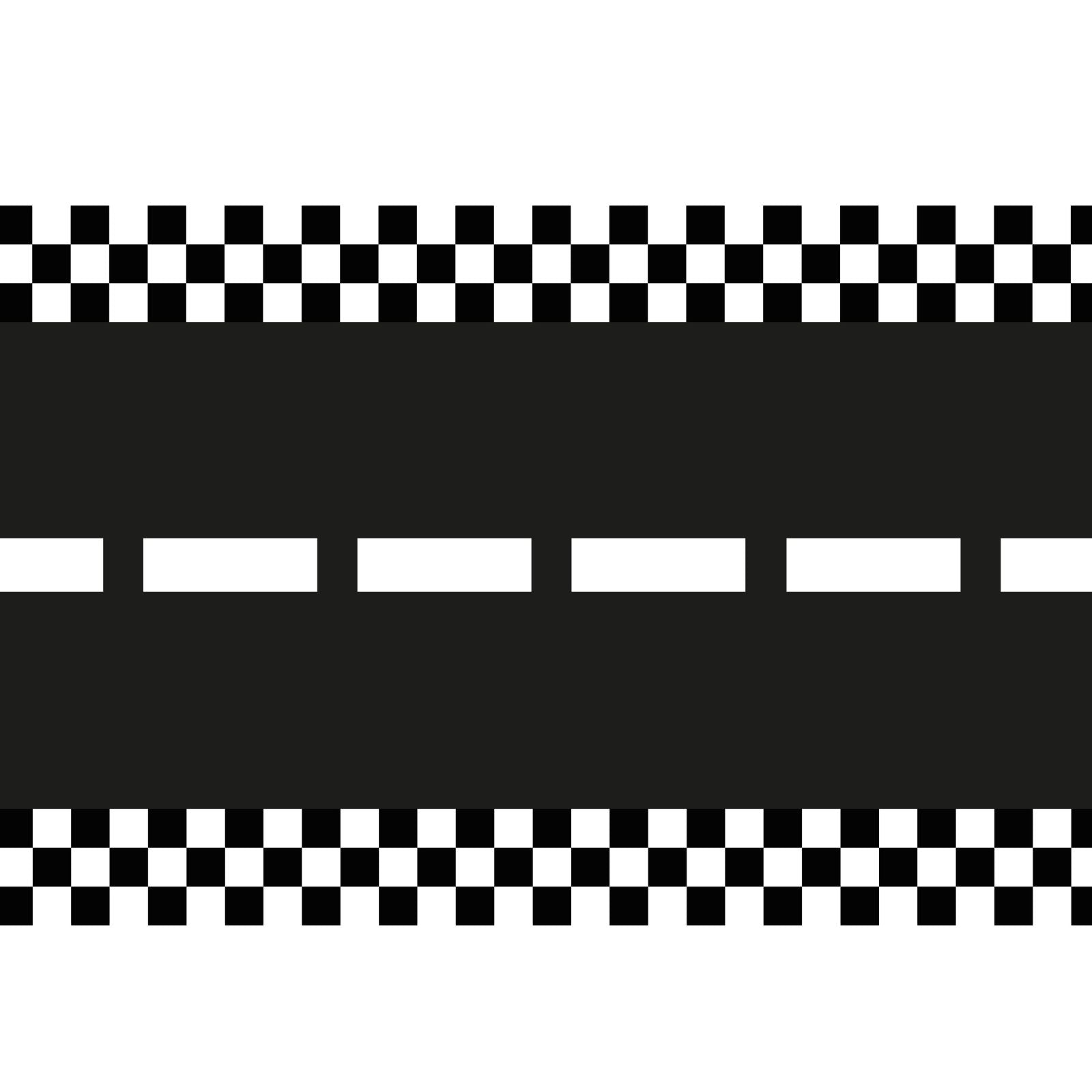 A reusable table runner designed like a racetrack, ideal for dessert tables or party centerpieces.