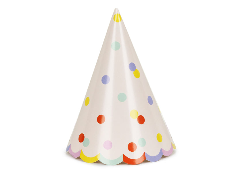 Confetti Print Party Hats (1pkt/6pcs) - Party Lane