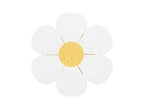 Daisy shaped napkin with yellow centre and gold detailing