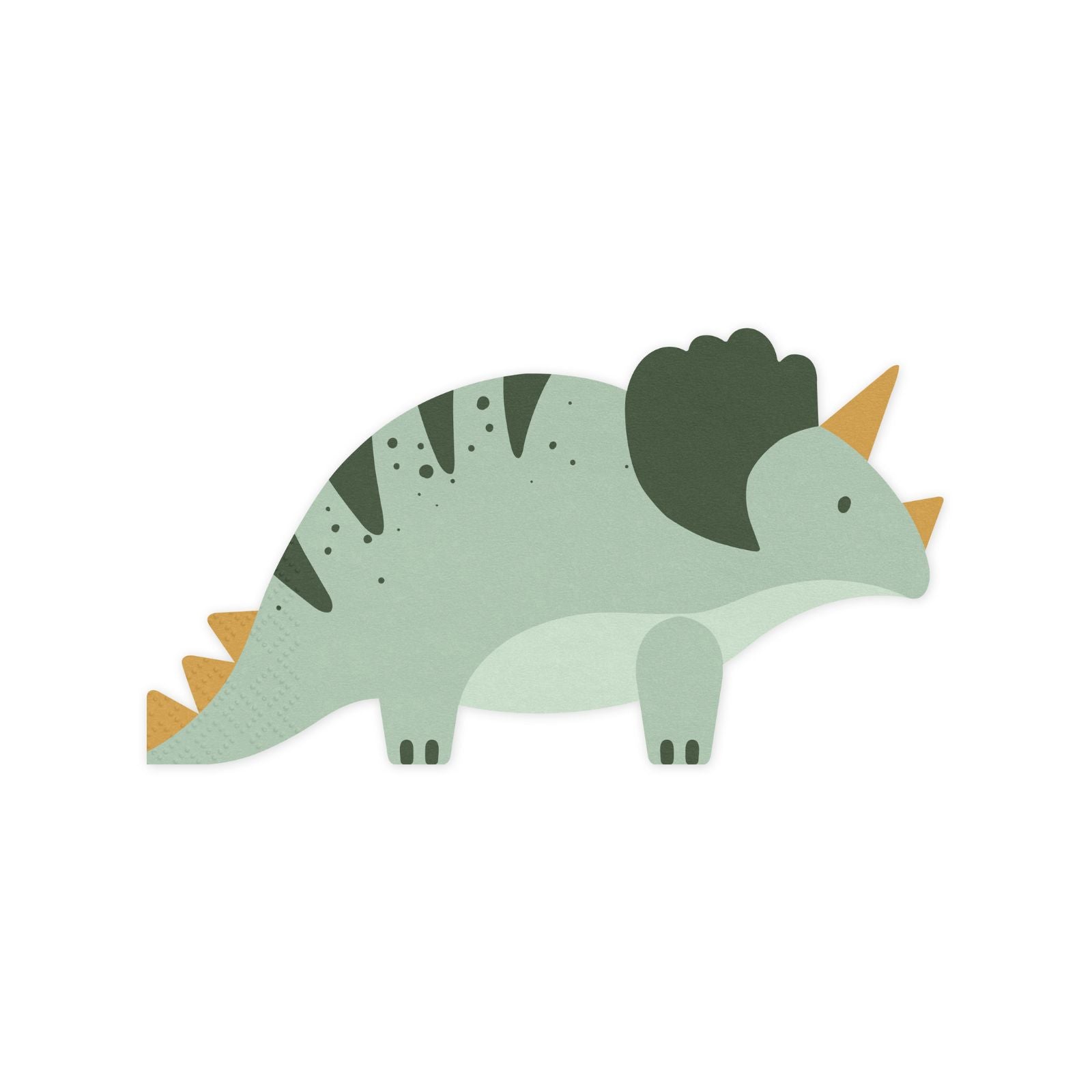 A pack of 12 paper napkins featuring dino prints, great for keeping your dino fans tidy.