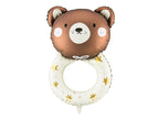 Balloon shaped like a bear baby rattle shape