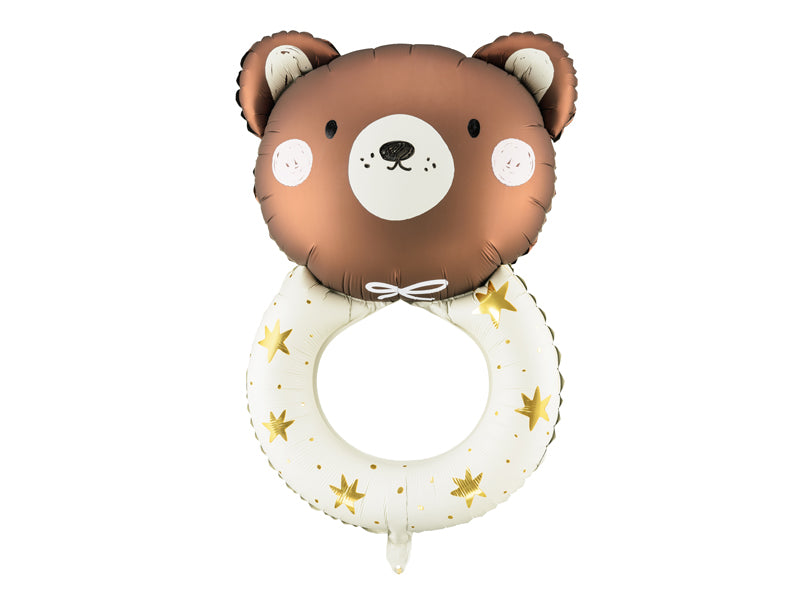 Balloon shaped like a bear baby rattle shape