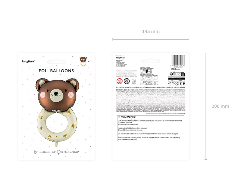 Oh Sweet Baby Teddy Rattle Foil Balloon (1pkt/1pc)