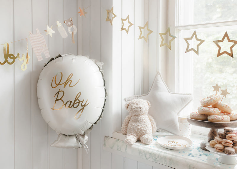 Oh Sweet Baby Ruffled Edge Foil Balloon (1pkt/1pc)