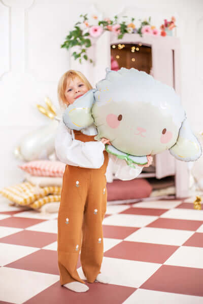 Easter Lamb Foil Balloon (1pkt/1pc) - Party Lane 
