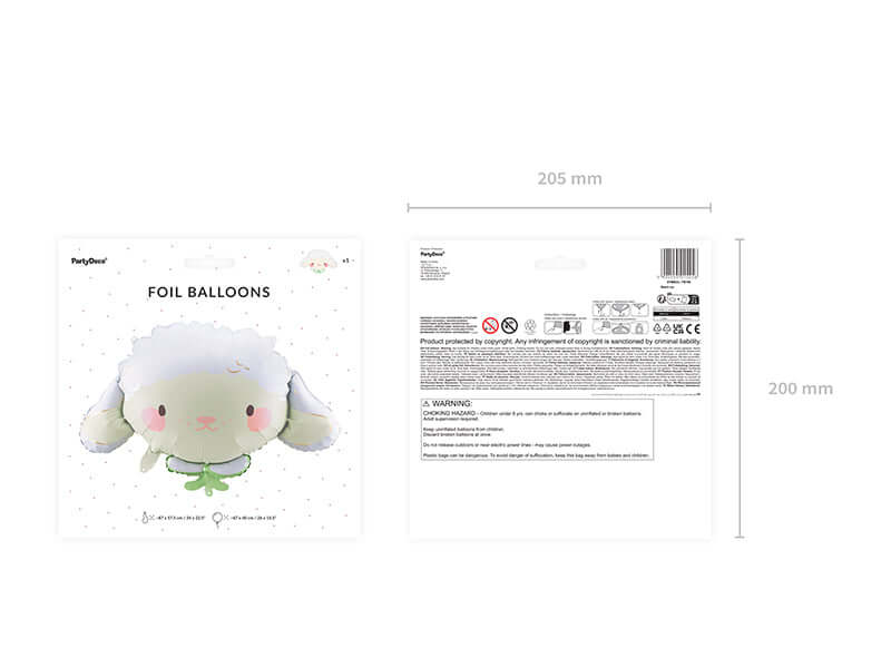 Easter Lamb Foil Balloon (1pkt/1pc) - Party Lane 
