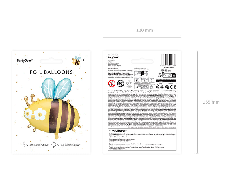 Bumble Bee Foil Balloon (1pkt/1pc) - Party Lane