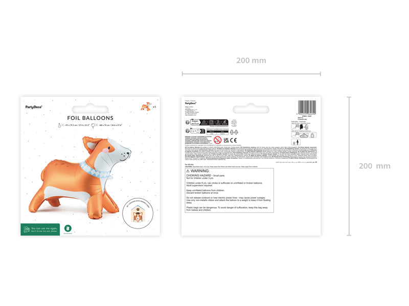 Puppy Pawty Corgi Foil Balloon (1pcs) - Party Lane 