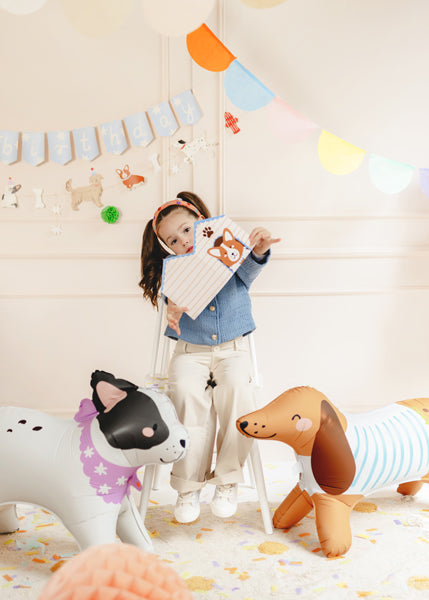 Puppy Pawty Bulldog Foil Balloon (1pcs)