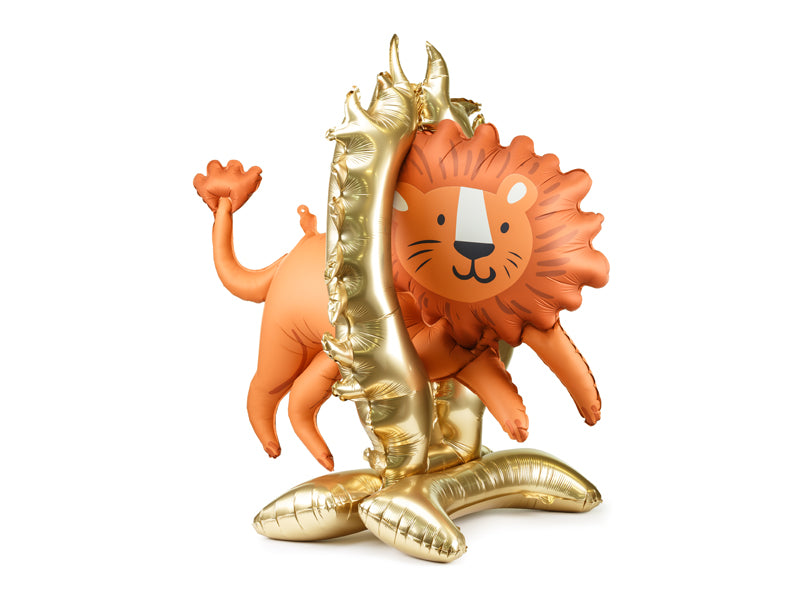 Loin Balloon jumping through ring of fire