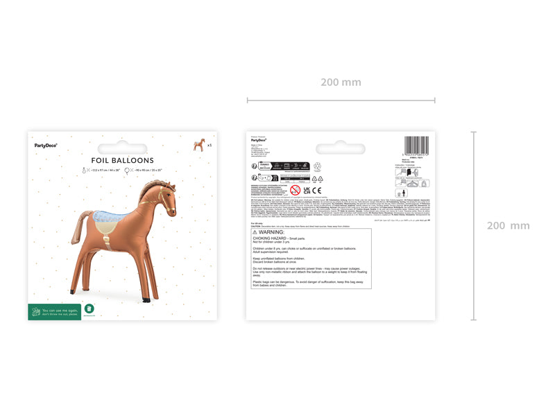 Pony Club Horse Foil Balloon (1pkt/1pc) - Party Lane 