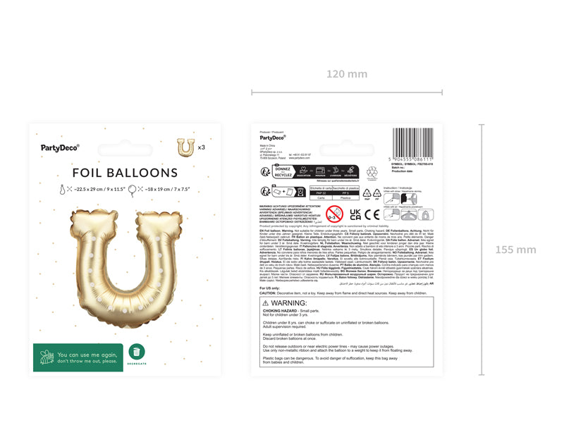 Pony Club Horse Shoe Foil Balloon (1pkt/3pc) - Party Lane 