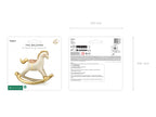 Oh Sweet Baby rocking horse foil balloon packaging showing complete product