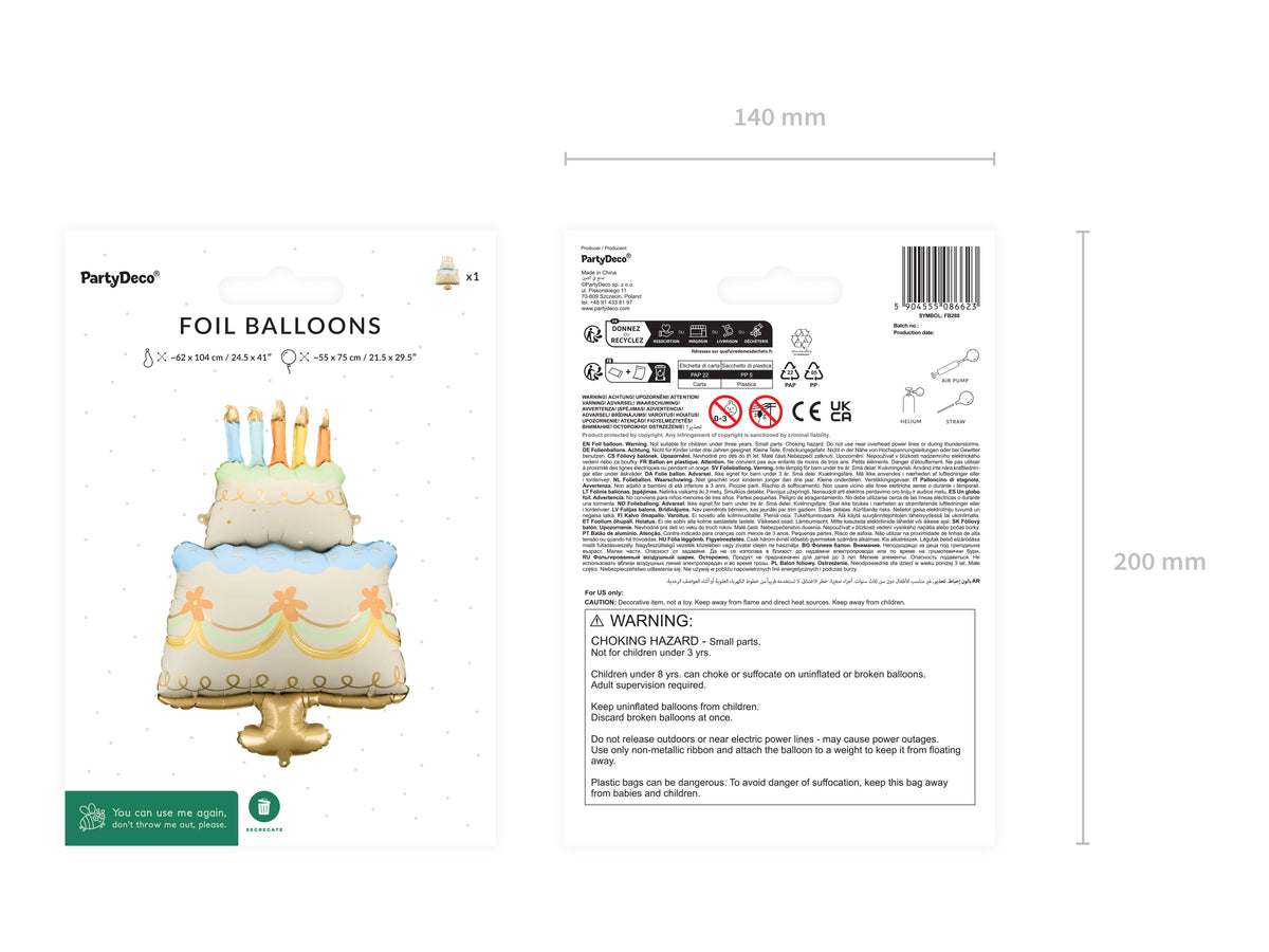 Tiered Cake Foil Balloon (1pkt/1pc) - Party Lane