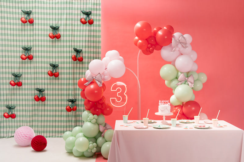 Mini Cherry Foil Balloons (1pkt/3pc) - Party Lane