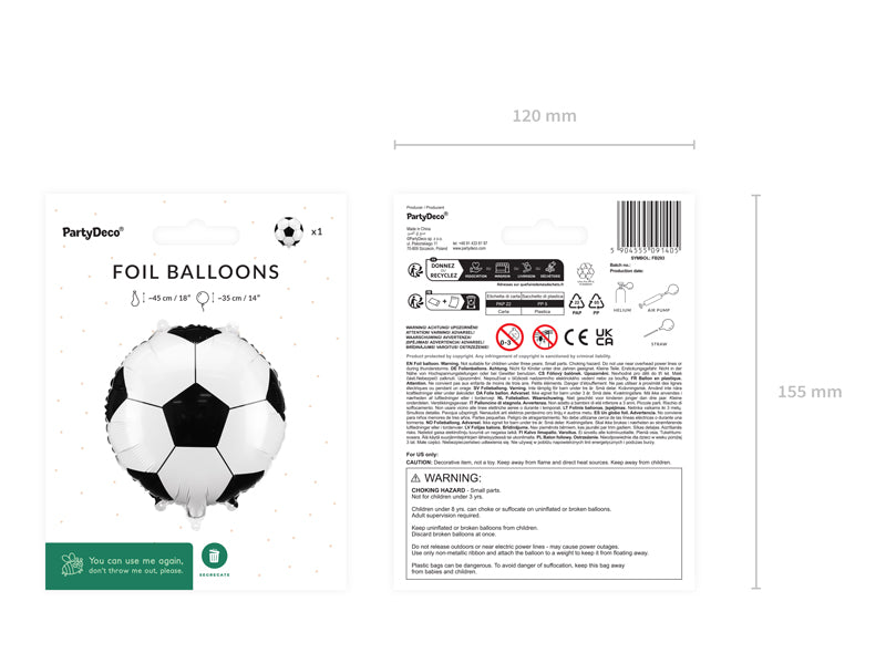 Mini Kicker Football Foil Balloon (1pkt/1pcs)