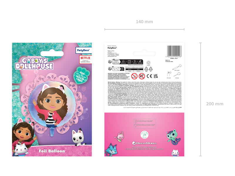 Gabby's Doll House Foil Balloon with Ruffled Edge (1pkt/1pc) - Party Lane 