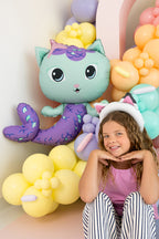 Gabby's Doll House Cat Ears Foil Balloon (1pkt/6pc) - Party Lane 