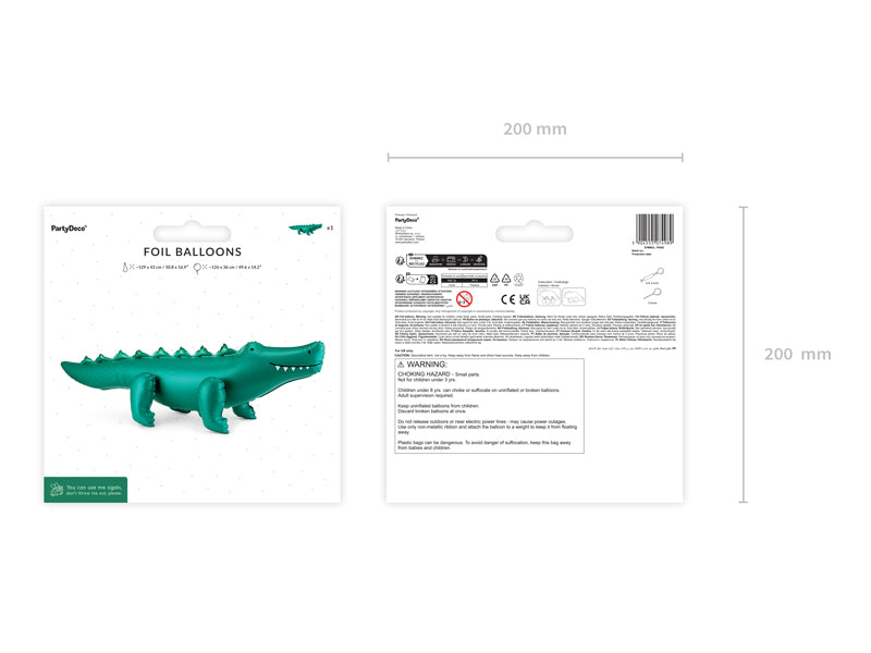 Crocodile Foil Balloon (1pkt/1pc) - Party Lane
