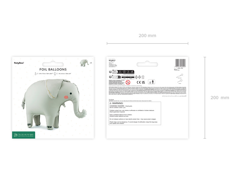Elephant Foil Balloon (1pkt/1pc) - Party Lane