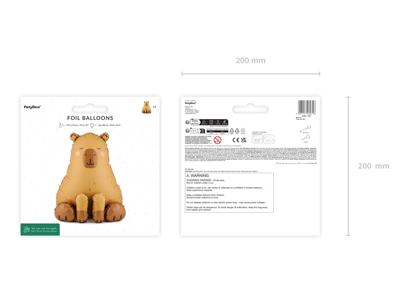 Capybara Foil Balloon (1pkt/1pc) - Party Lane