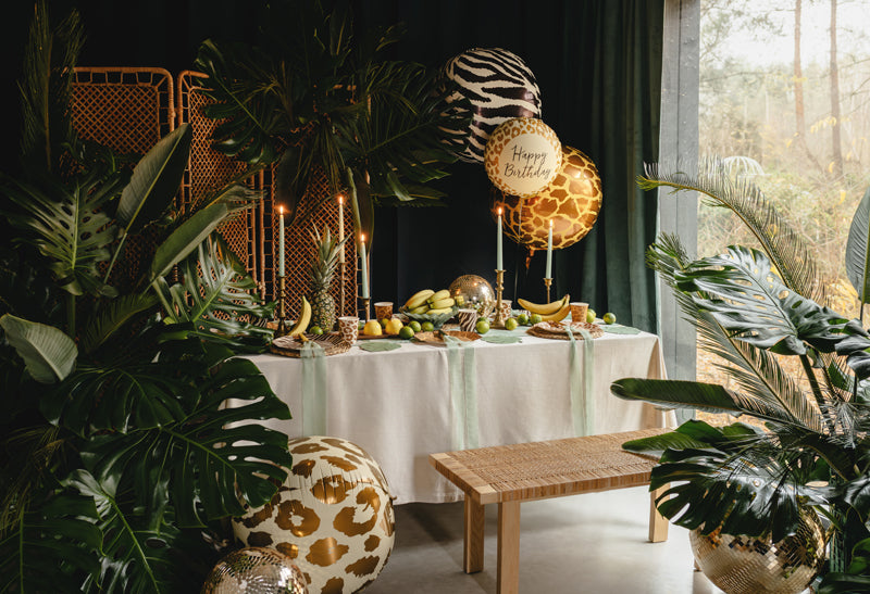 Cheetah Print Foil Balloon Globe (1pkt/1pc) - Party Lane