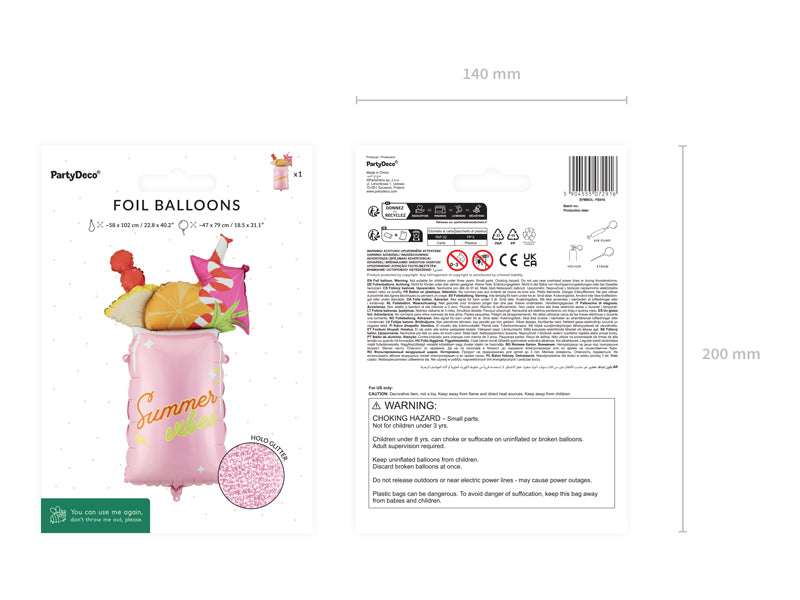 Cocktail Foil Balloon (1pk/1pc) - Party Lane