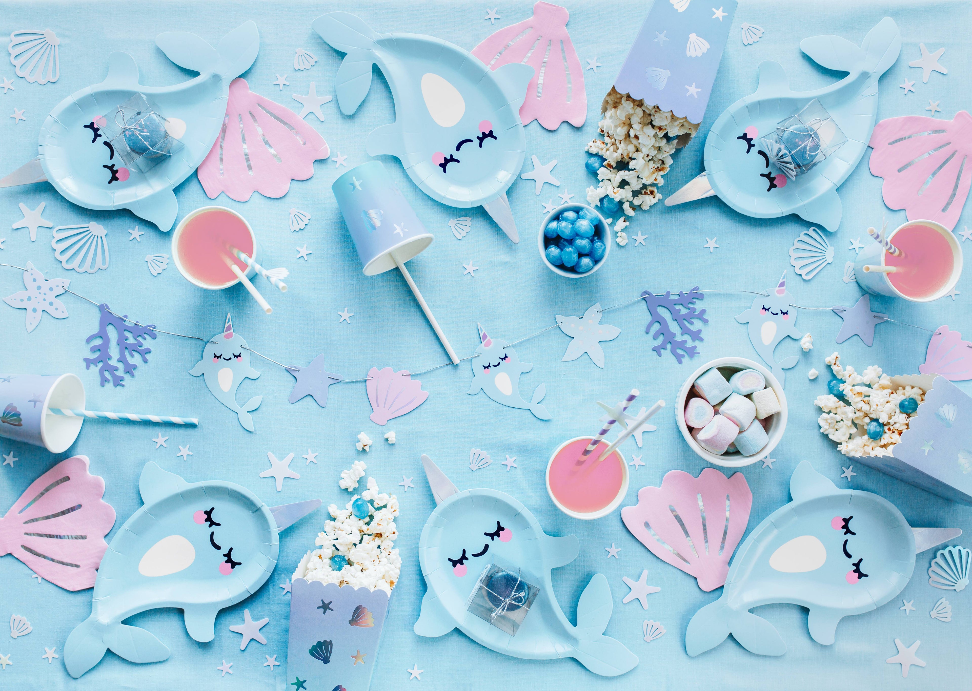 Making Waves Narwhale Paper Plates (1pkt/6pc)