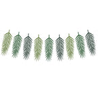 A realistic-looking green fern garland, perfect for decorating jungle, forest, or dinosaur-themed parties.