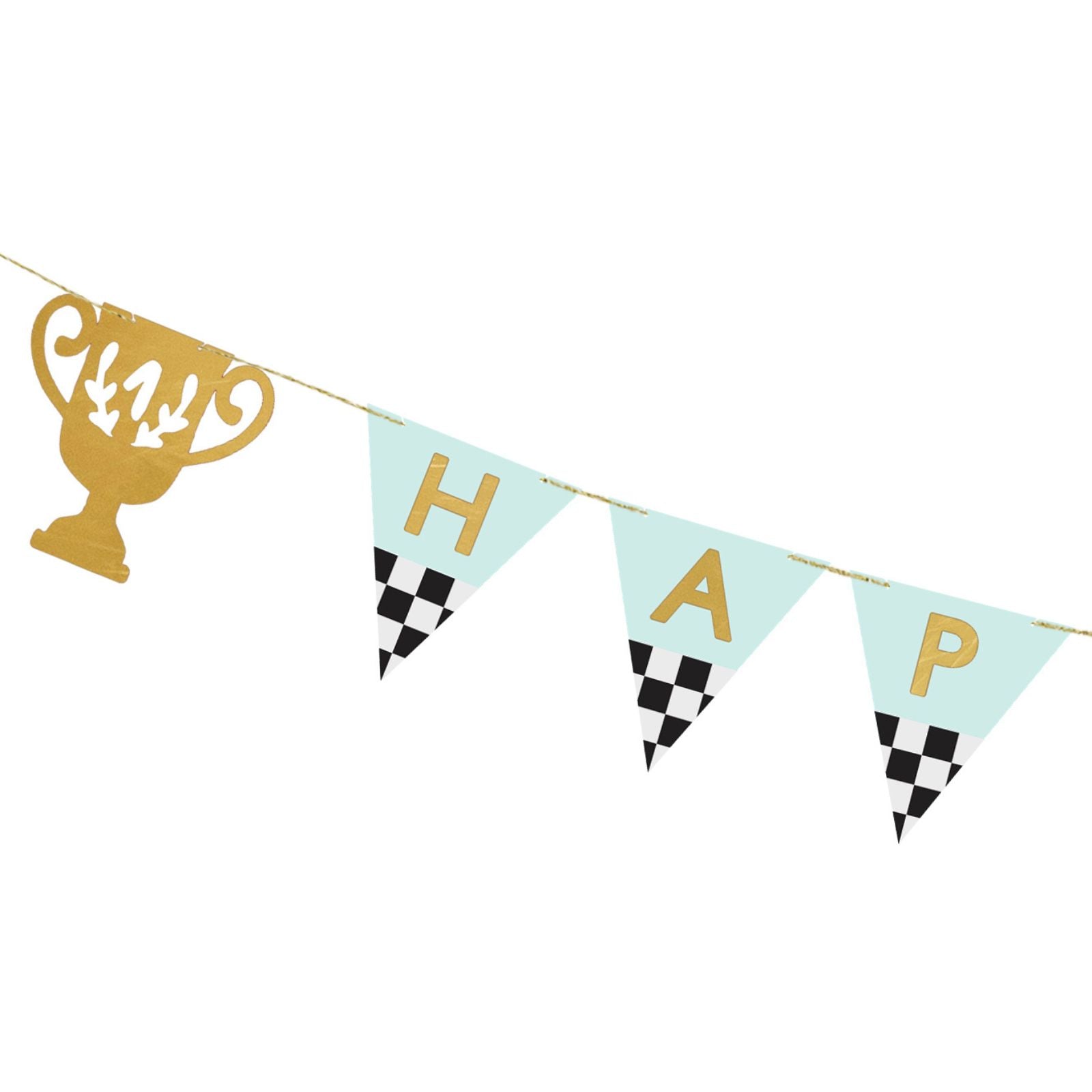 Detail shot of birthday banner