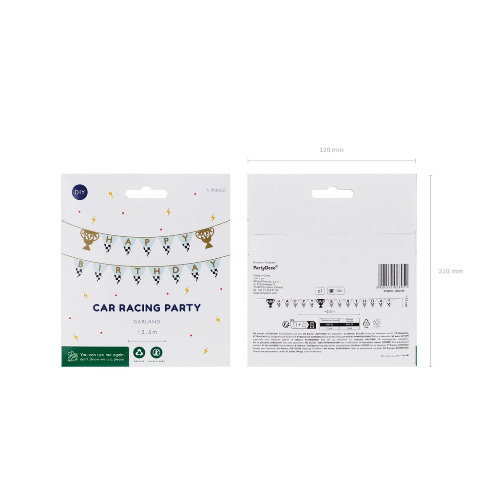 detail shot of packaging for too fast banner