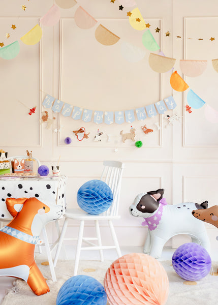 Puppy Pawty Happy Birthday Banner (2pcs)