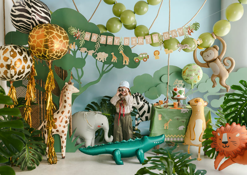 Safari Party Birthday Banner (1pkt/2pc) - Party Lane