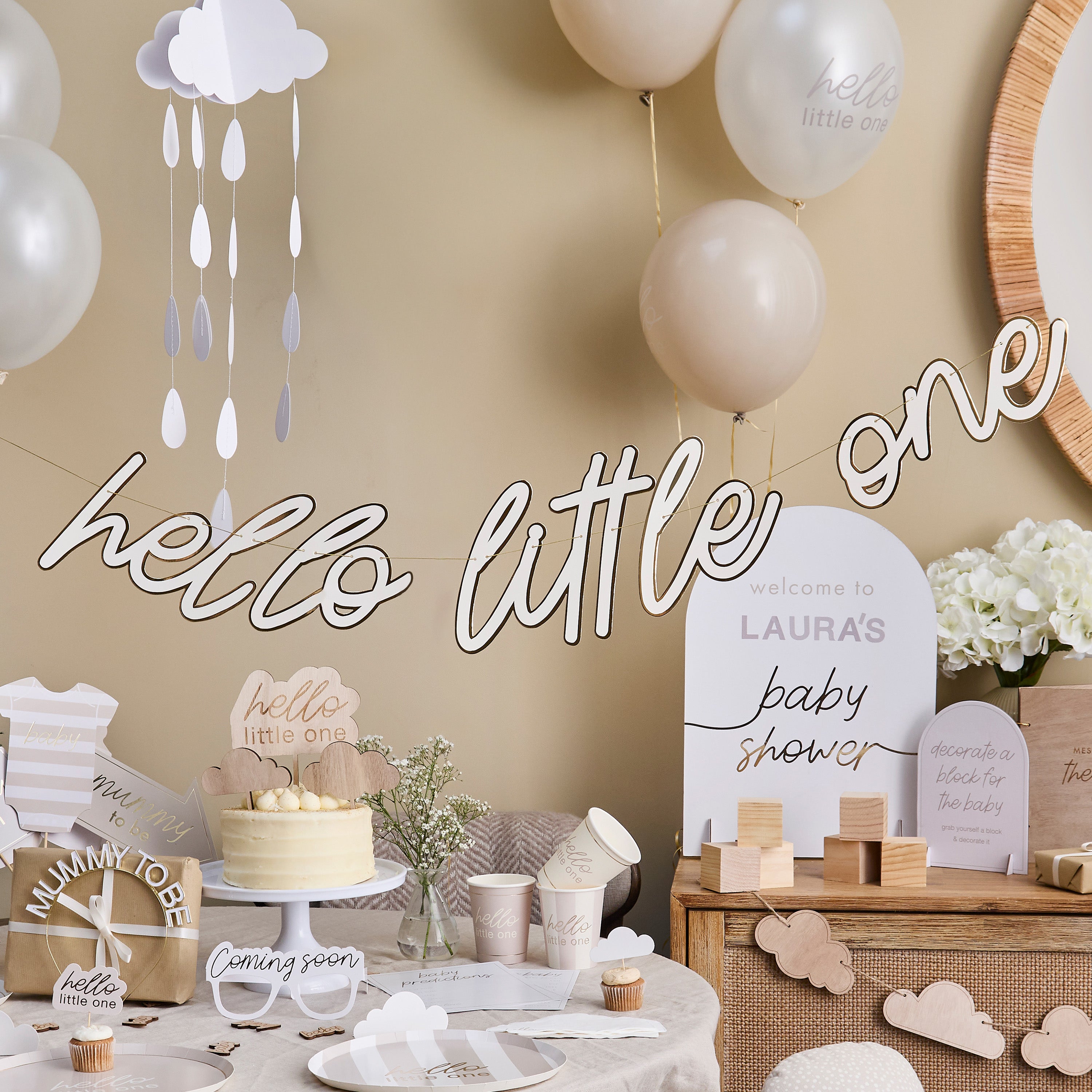 Hello Little One Card Banner 2m - Party Lane 