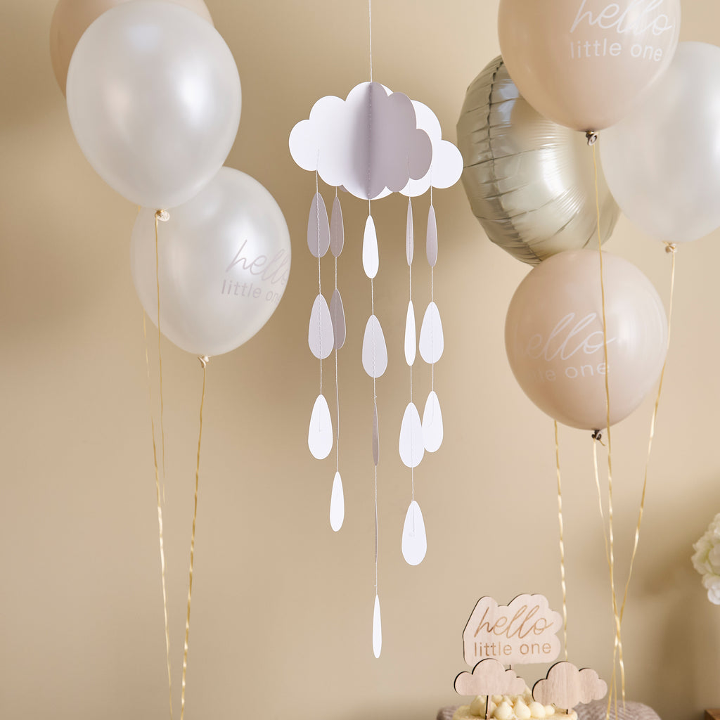 White Hanging Cloud Mobile (1pkt/1pc) - Party Lane 