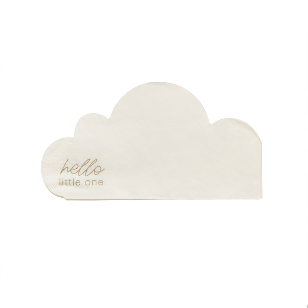 Hello Little One Cloud Shaped Paper Napkins (1pkt/16pcs) - Party Lane 