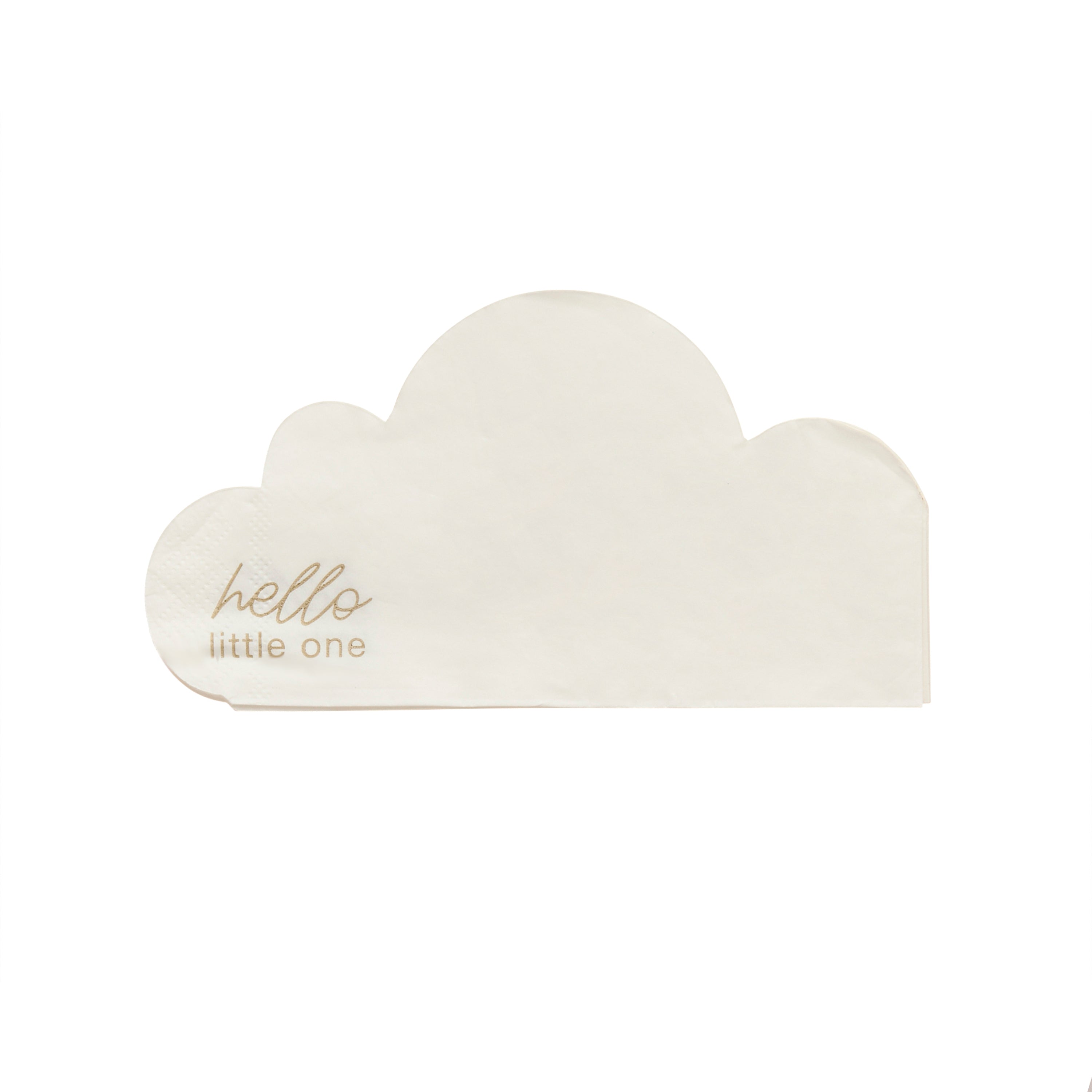 Hello Little One Cloud Shaped Paper Napkins (1pkt/16pcs) - Party Lane 