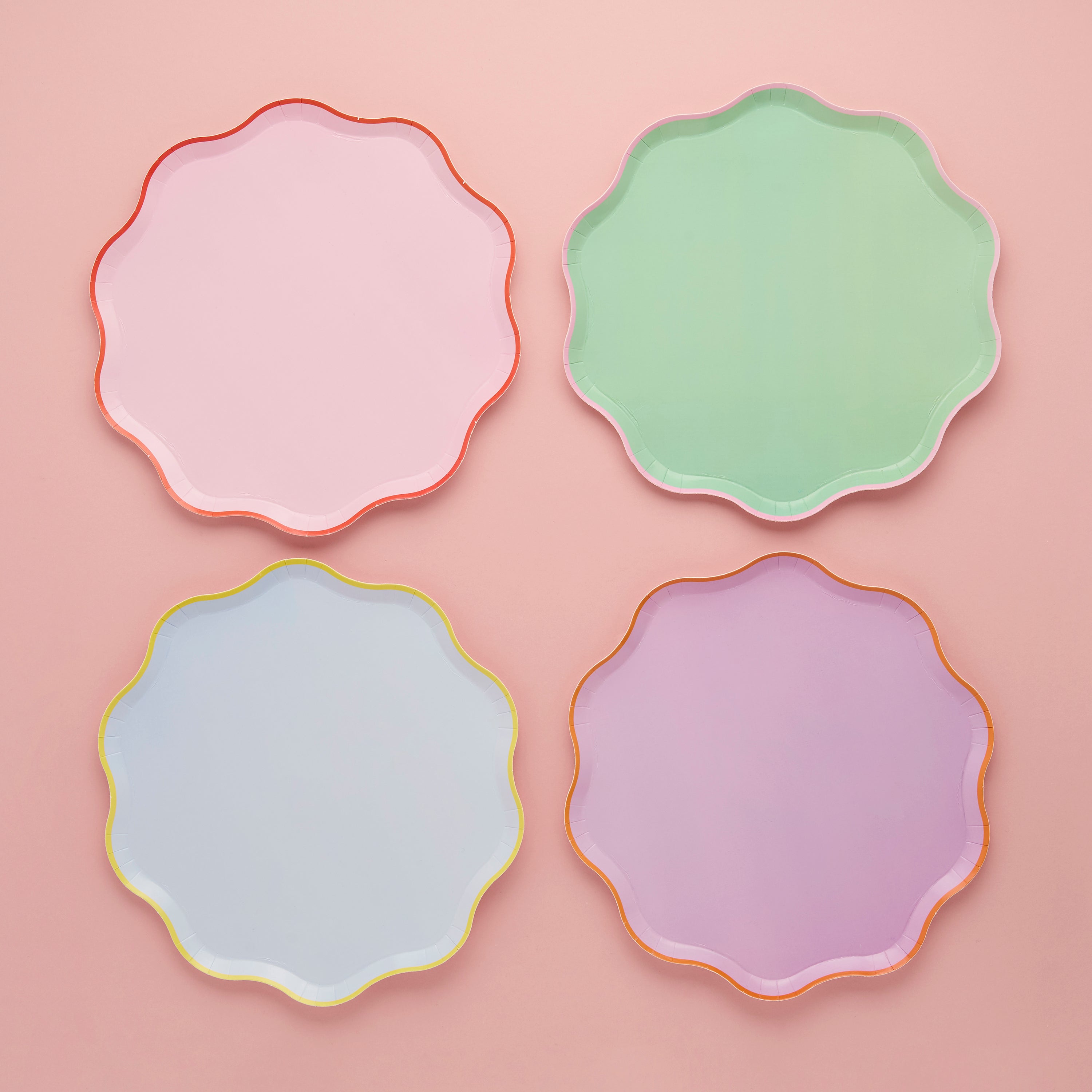 Colour Block Party Plates (1pkt/8pcs)