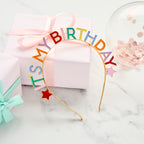 Colour Block Party It's My Birthday Headband (1pkt/1pcs) - Party Lane 