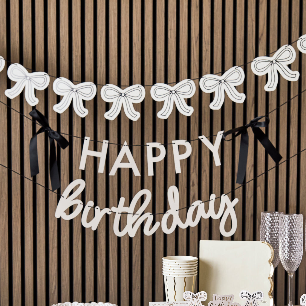 Bow Card Garland 2m (1pc) - Party Lane 